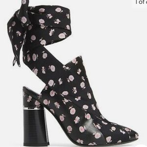 Phillip Lim Drum Mules Scarf Tie Glove Bootie Floral Lace up Heels  Sz 37